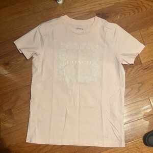 Coach Light Pink Short Sleeve Tee xs
